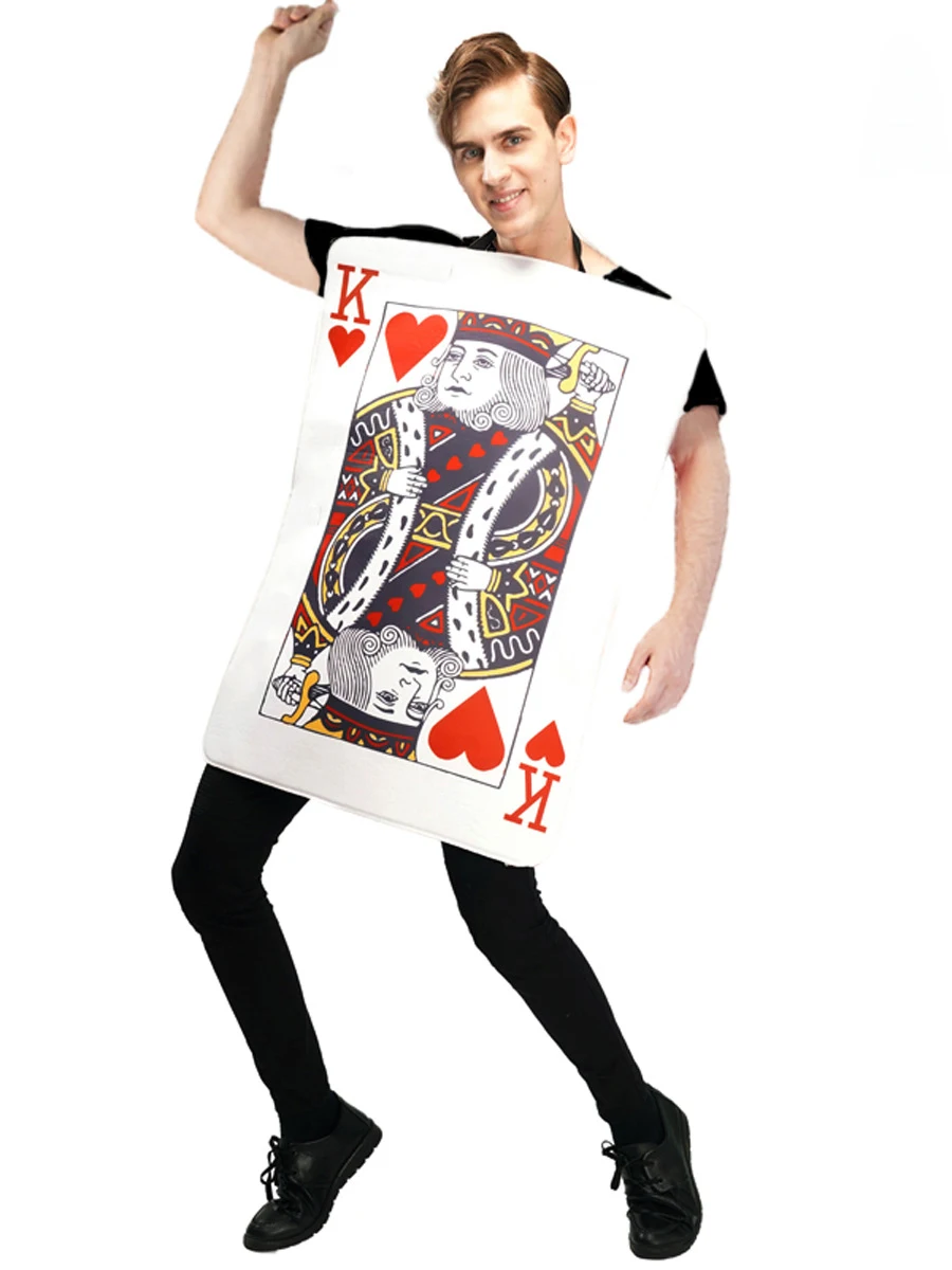 Halloween Unisex Poker Couple Costume, Carnival Funny Party Costume, Family Party Performance Costume