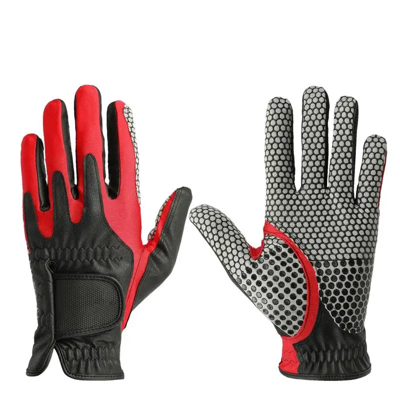 Golf Gloves Left Hand Golf Chipping Correction Gloves Grip Trainer Reduce Golf Hook Ball Corrector Gloves For Golf Training