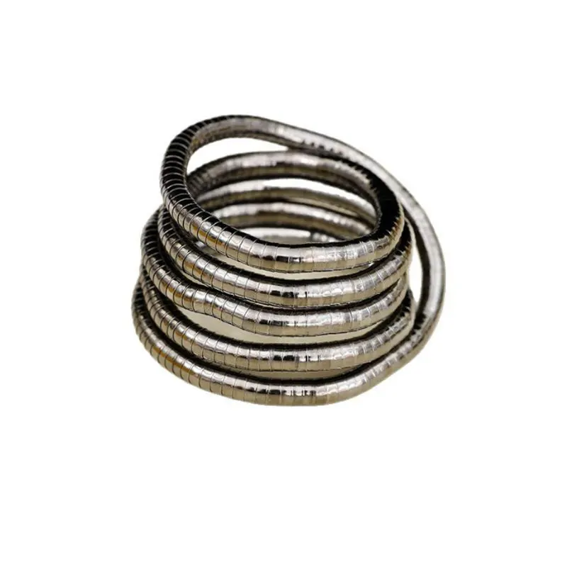 6mm 90cm DIY Eisen biegbare flexible gedrehte Schlangenkette Halskette, 1 Stück/Packung – Detail 3