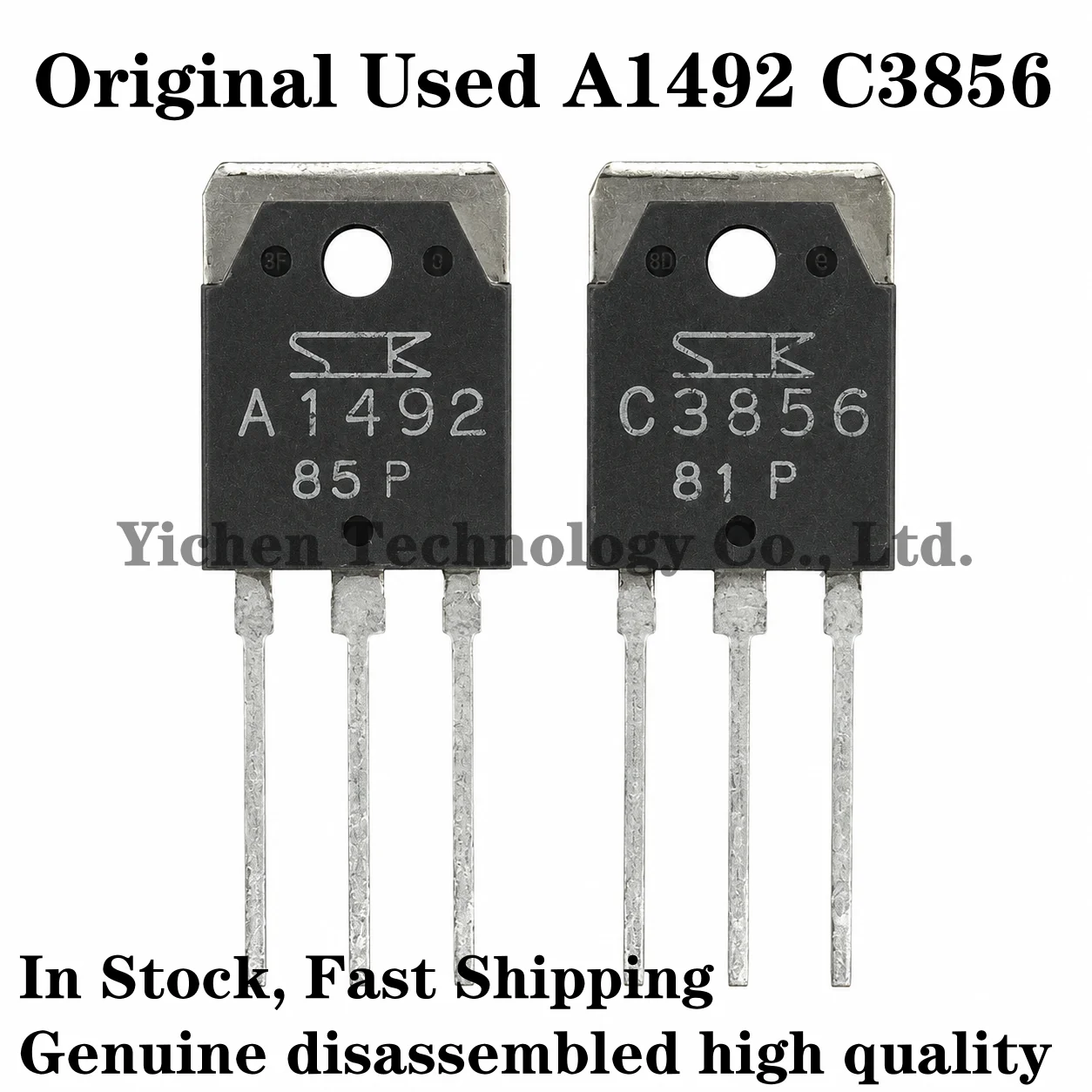 2-5Pairs Original disassembly Transistor 2SA1492 2SC3856 A1492 C3856 TO-3P Audio power matched pair In Stock