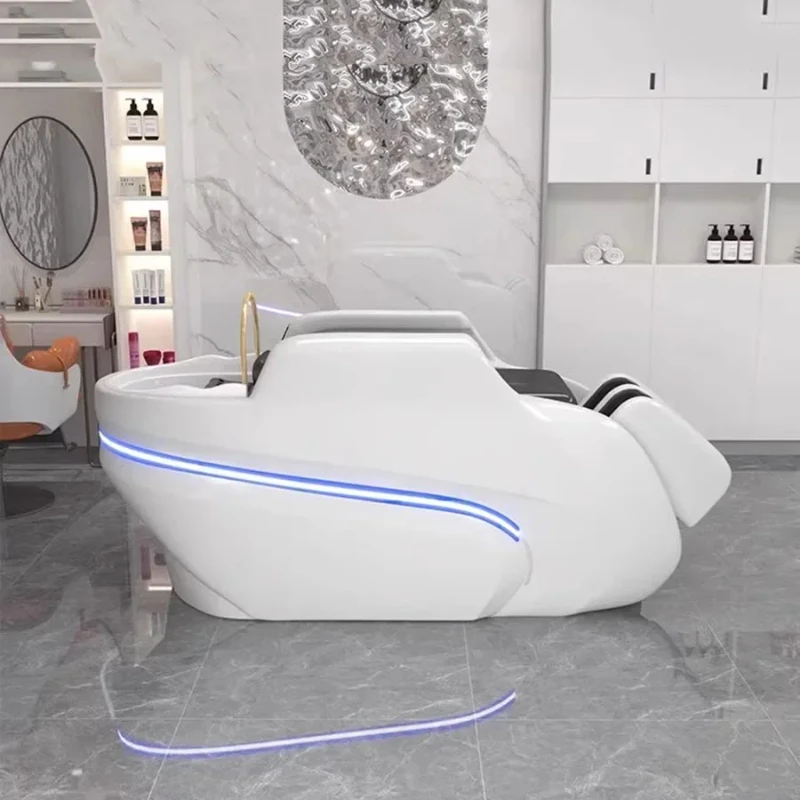 Professional Shampoo Chair Wash Hair Salon Head Spa Bed Shampoo Chair Stylist Luxury Electronic Massage Full Cadeiras Furniture