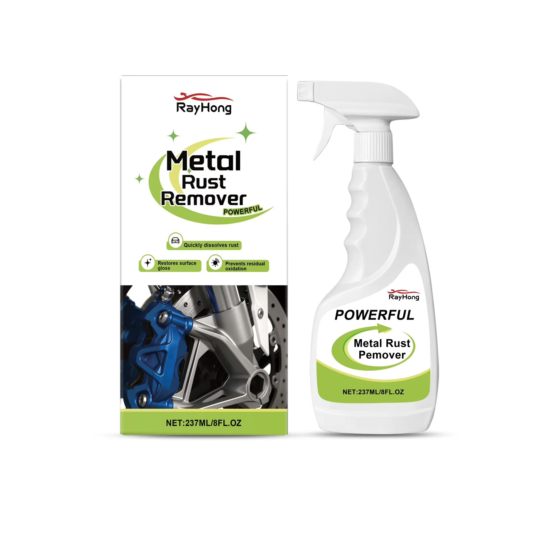 Car Rust Remover Spray: Quickly Dissolves Rust, Restores Shine, And Provides Oxidation Protection, Suitable For Various Metal Surfaces