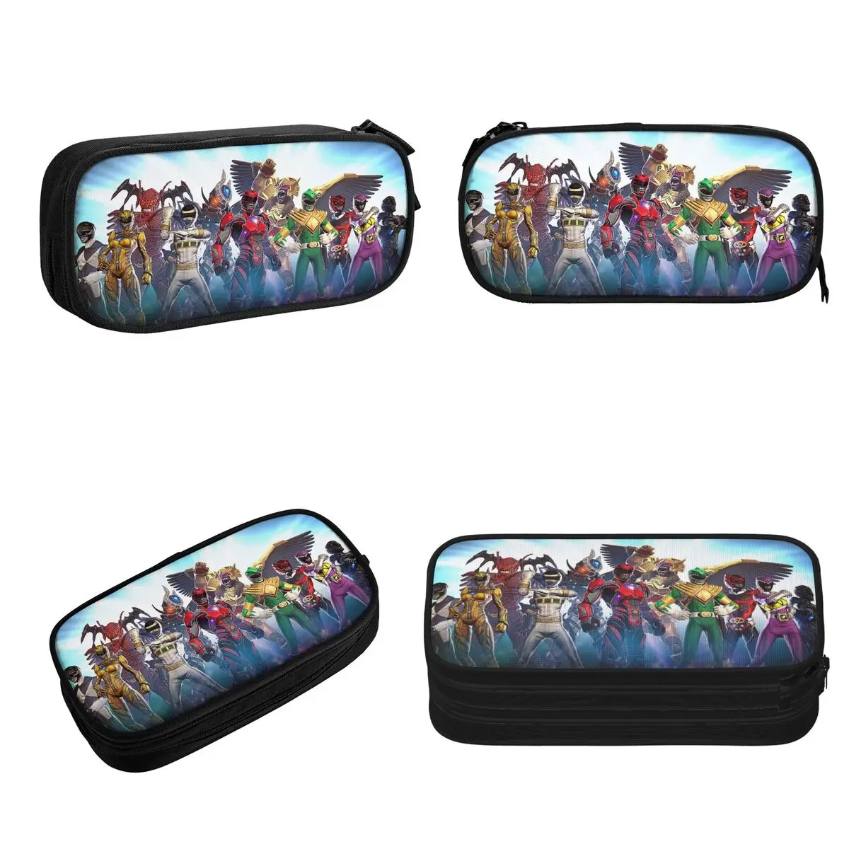 Estuches de lápices Mighty Morphin Power Ranger, bolsas de almacenamiento grandes para bolígrafos, caja de lápices para niños, niñas, estudiantes, papelería escolar