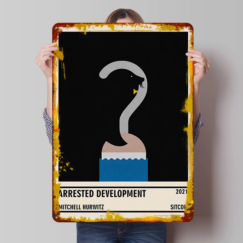 Arrested Development Minimalist Poster Customized Wall Art Vintage Metal Signs Retro Tin Plaque for Man Cave Home Decor Items