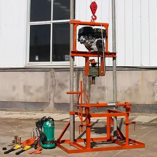 Customized 80m Shallow Water Well Drilling Rig Fold Mini High Performance Drilling Machine with Engine Pump Equipment
