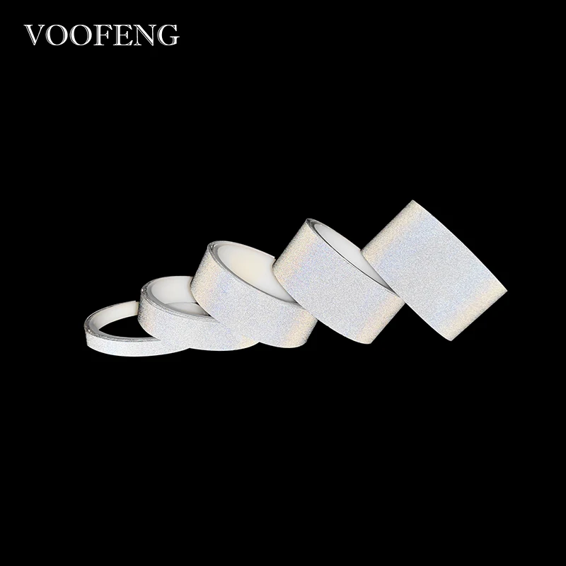 

VOOFENG Black Reflective Tape Car Sticker Reflector Self-Adhesive Reflective Fabric Stick on Car Bike Helmet Shoes RS-800BJ