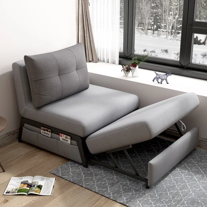 Furniture Factory Provided Living Room Sofas Bed European Style Functional Fabric Folding Single Sofa Bed