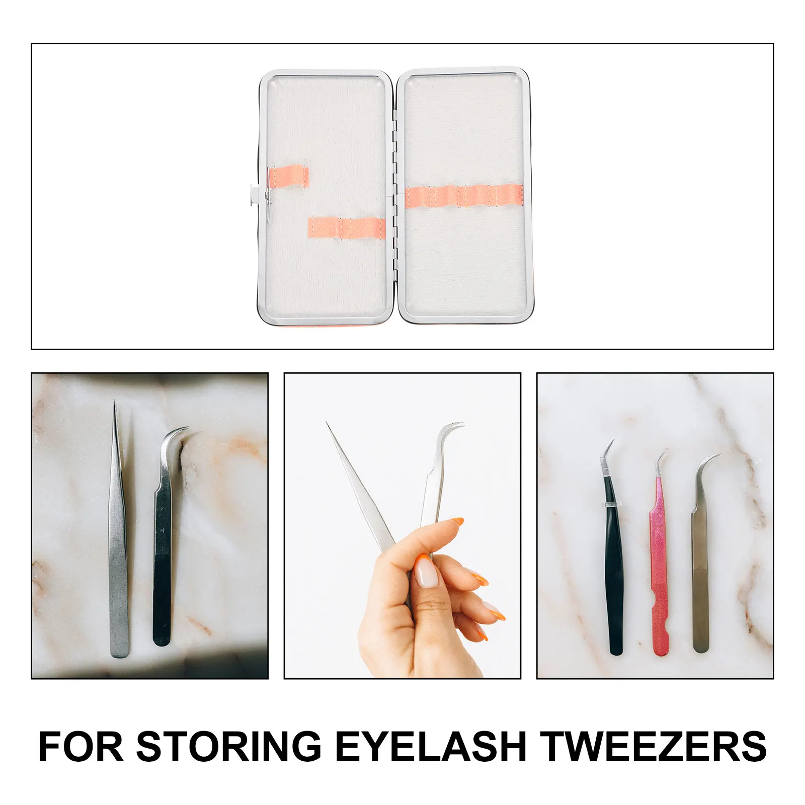 

Eyelash Tweezers Storage Bag Portable Durable Makeup Tool Organizer Storage Holder Travel Practical Organizing Bag