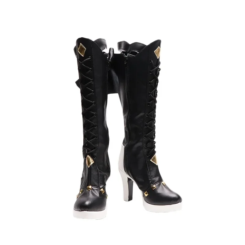 게임 Honkai Impact 3 Reverie-Pardofelis 부츠, 코스프레 롱 부츠, 여성 및 남성 부츠, 소녀 소년 할로윈 PU 캐릭터 신발