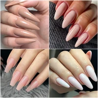 MEET ACROSS-Verhéritage à Ongles Gel UV Semi-continu, Extension Rapide, Nude, Lait Blanc, Outils de Manucure, 8ml, N64.Art 4