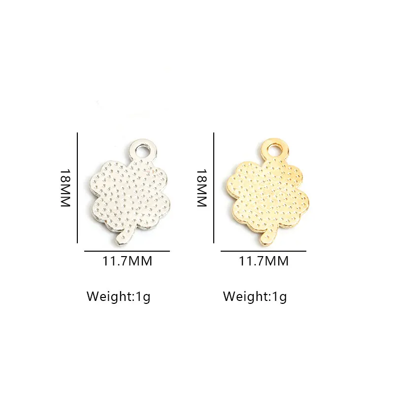 Enamel Four Leaf Clover Charms Silver Color Pendant DIY Making Handmade Findings Earrings Necklace Bracelets Jewelry Accessories