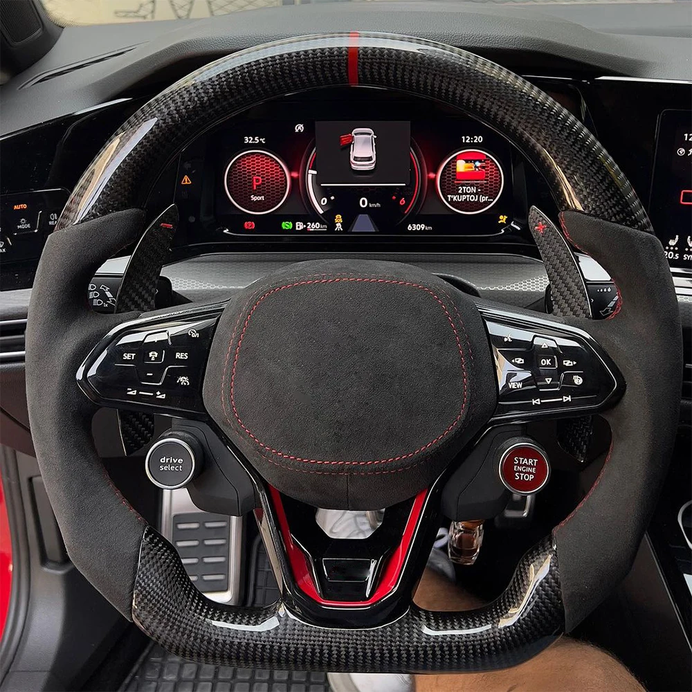 

For Volkswagen VW Golf 8 GTI R Line MK8 Jetta GLI ID4 Carbon Fiber Steering Wheel Customized