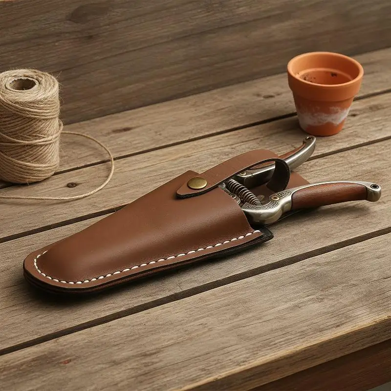 1PC Leather Tool Bag Electrician Waist Holder Pliers Storage Portable Buckle Pouch For Gardening Trimming Tools Pruning Scissors