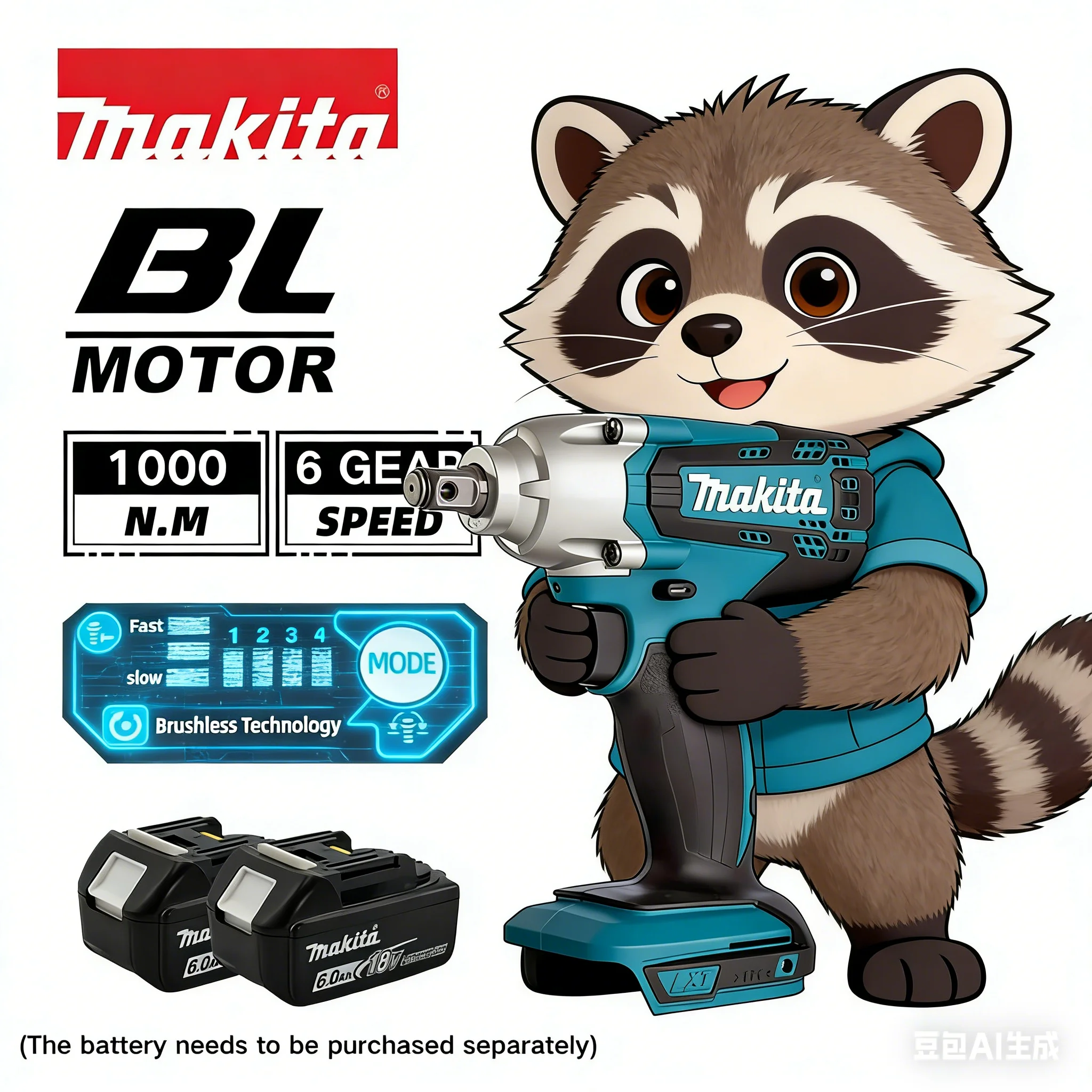 

Аккумуляторный ударный гайковерт Makita DTW700 1000Нм, бесщеточный, для аккумуляторов Makita 18В, электроинструмент для авторемонта