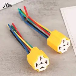 1Pc Ceramic Car Relay Holder 5 Pins Auto Relay Socket 5 Pin Relay Connector Plug Automobile Relay With Ceramic Socket