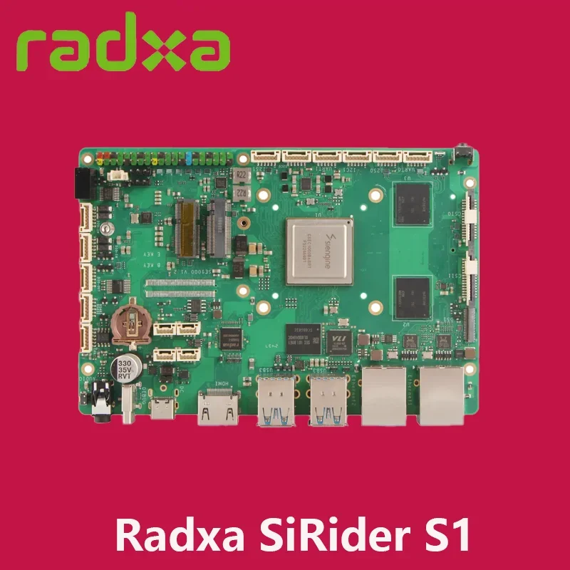 Radxa SiRider S1 8-core CPU Zhouyi NPU HiFi 5 DSP Onboard UFS Dual Gigabit Ethernet and Supporting NVMe SSD 4G and Wi-Fi