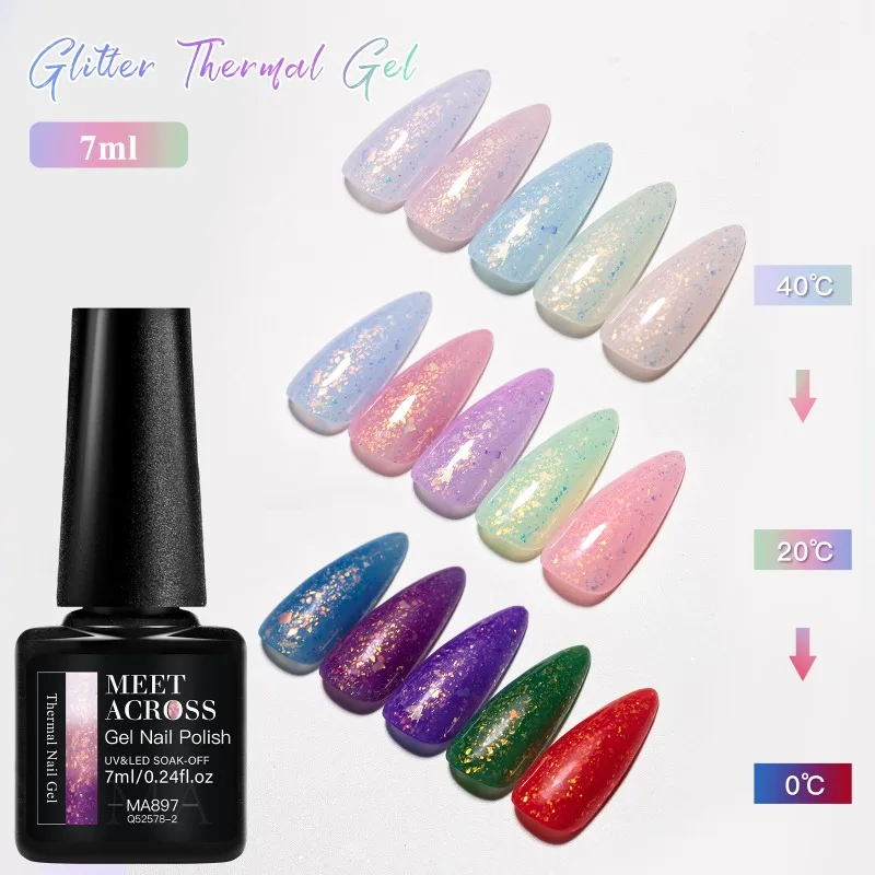 12개입 열변색 젤 네일 폴리쉬 세트 3중 온도변화 UV 젤 세미 퍼머넌트 쏙 오프 바니쉬 네일아트 네일 용품