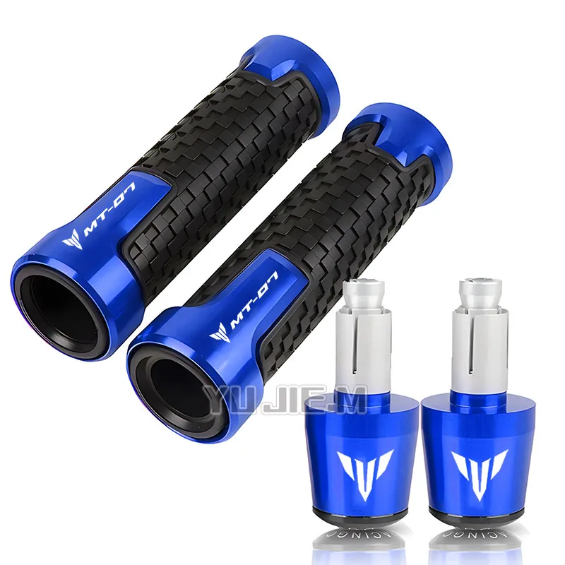 Para YAMAHA MT-07 MT07 MT 07 CNC empuñaduras de manillar de motocicleta de alta calidad tapa de extremo de barra de mango