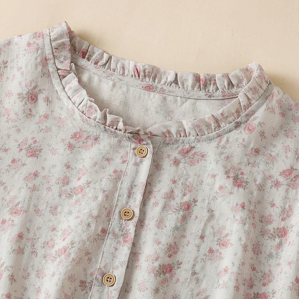 ชุดเดรสผ้าฝ้ายและผ้าลินินลายดอ - Short Linen Drawstring บทวิจารณ์และราคา