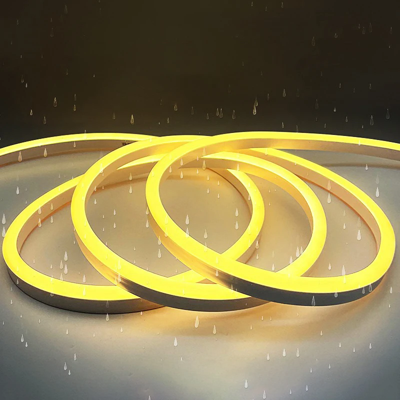 

110 В Высокое напряжение 220 В Гибкая круглая уличная водонепроницаемая силиконовая низковольтная неоновая светодиодная лента 512 В 24 В