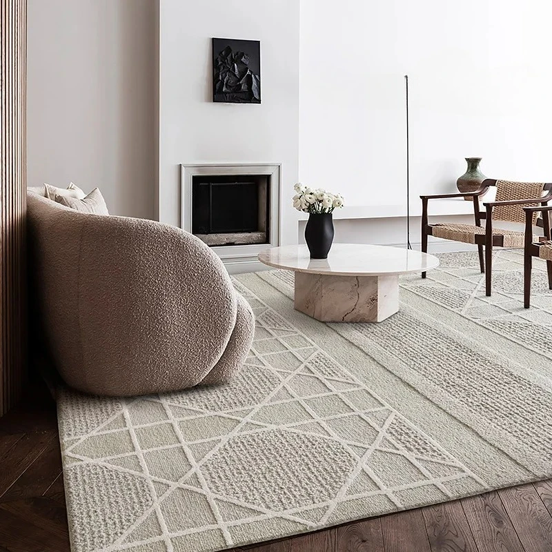 handmade carpet living room wool premium retro coffee table bedroom room floor mat customization