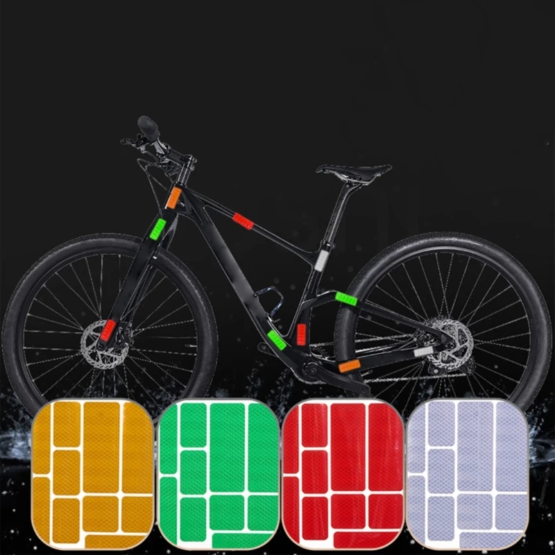 11UE Reflective Stickers Bike Wheel Frame Strip Sticker Safety Bike Reflective Decals