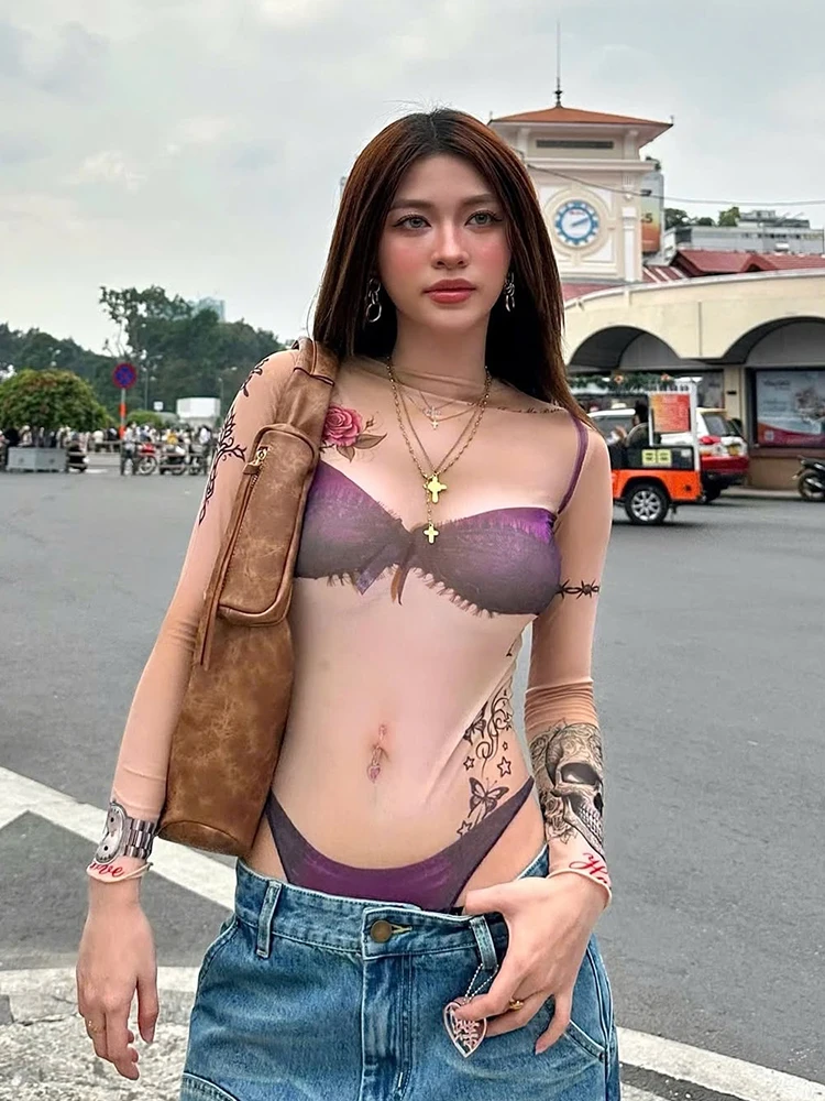 

WEIRD PUSS сексуальный облегающий длинный костюм с принтом розы для женщин, брюки с низкой талией, полиэфирная ткань