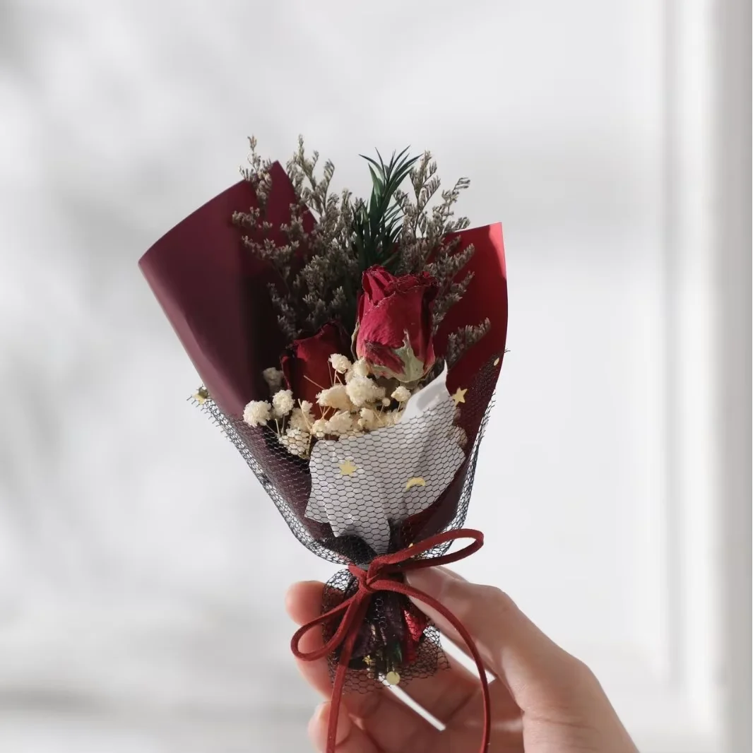 1 Stück künstliche Mini-Blumen, geeignet für die Dekoration von Häusern, Partys, Hochzeiten, als Geschenk zum Valentinstag und zur Dekoration von Autos. – Detail 5
