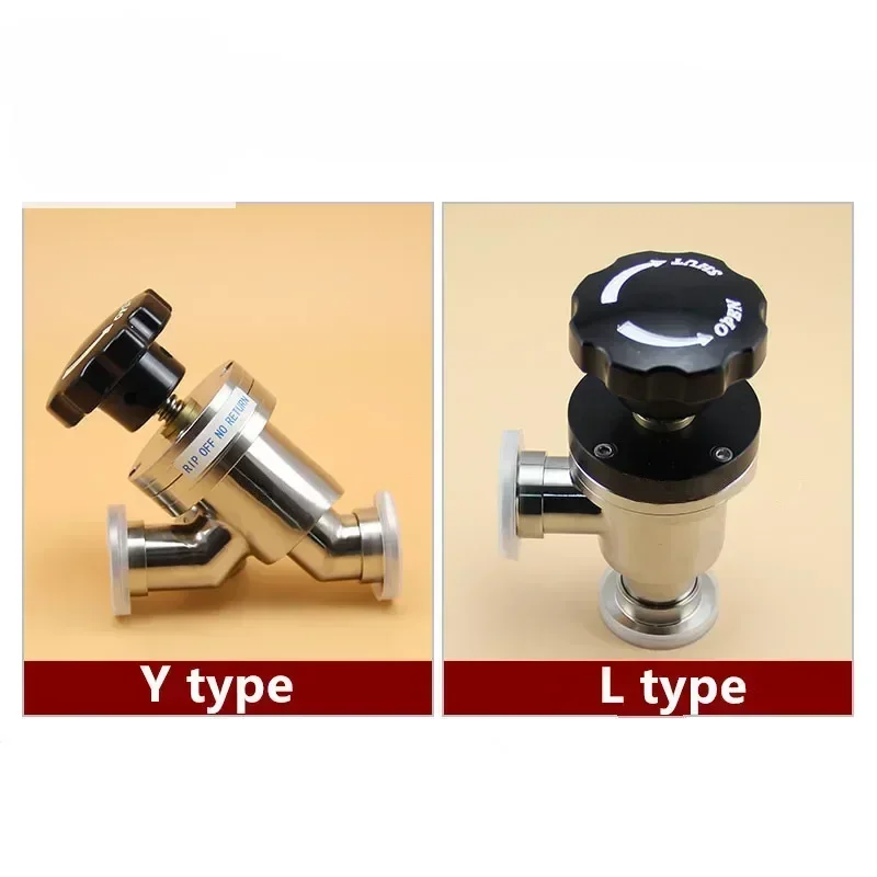 

KF Vacuum Flapper Valve Manually Y-shaped L-shaped Manual Vacuum Baffle Valve KF16/25/40/50 Stop Angle Valve Flange Connectors