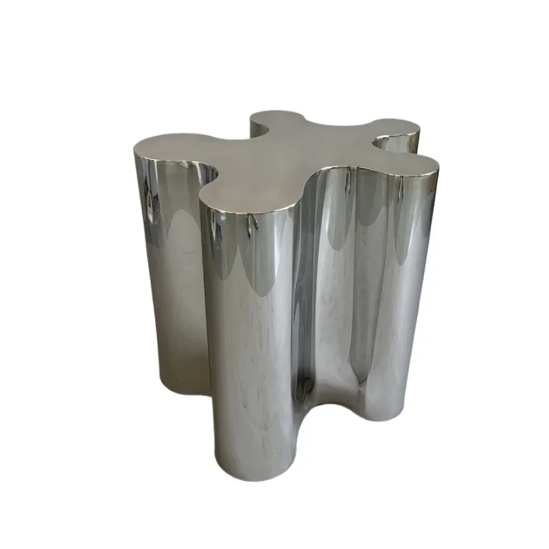 

Modern light high-end coffee table designer villa model room bar hotel restaurant living room stainless steel coffee table