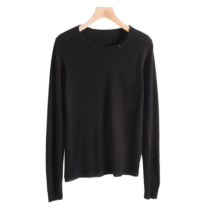 لون نقي مطاطا Ne زر الديكور سليم صالح سترة موسم الشتاء طول منتظم جولة Ne السترة مزيج الصوف