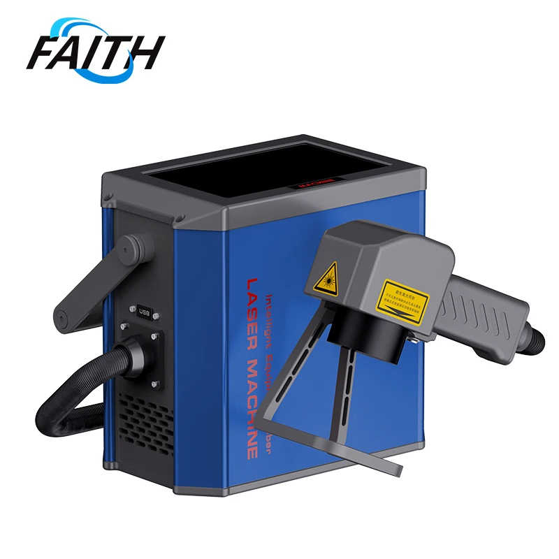 Industrial Handheld Type 20W 30W Mini Portable Fiber Laser Marking Hine For Hard Plastic And Metal