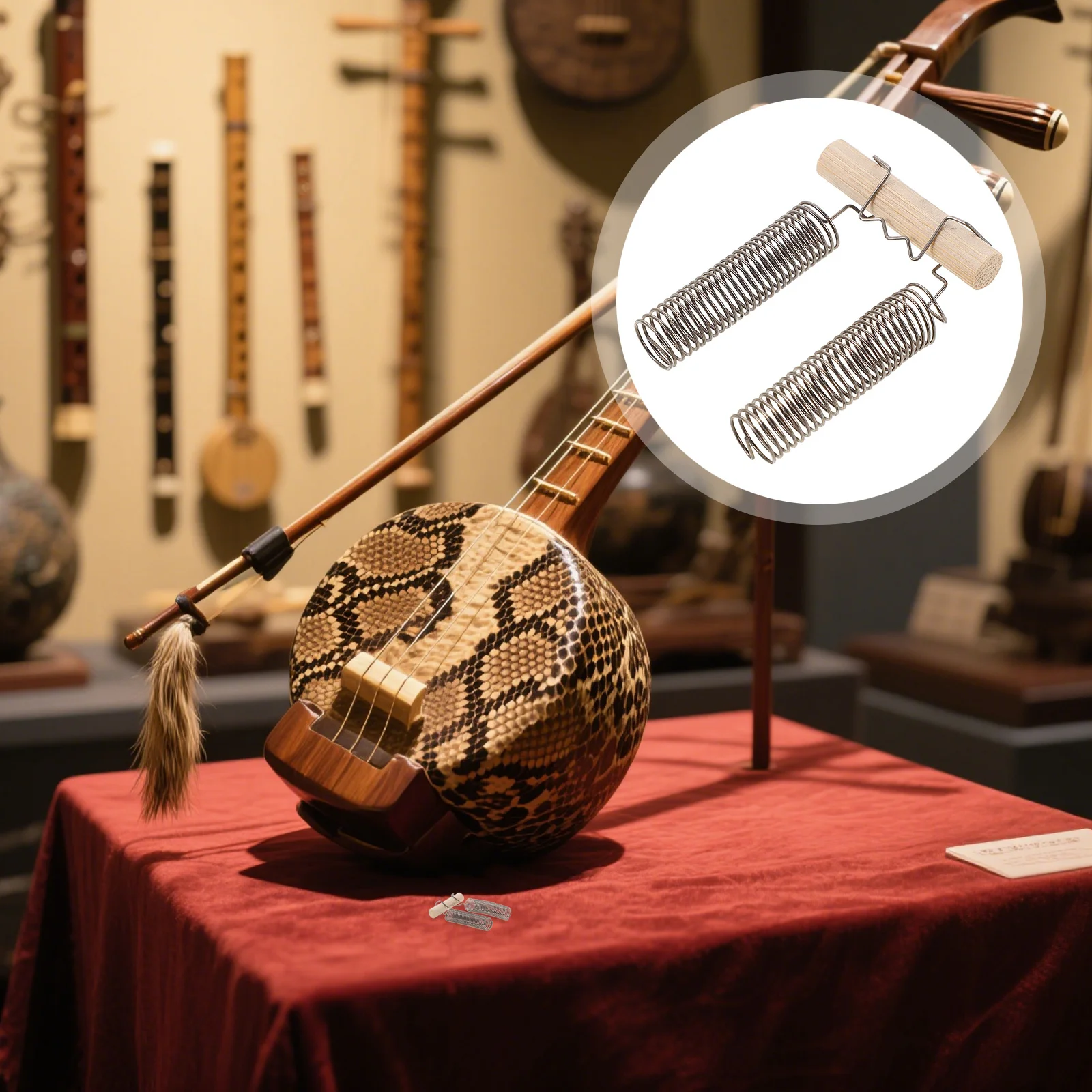 

Erhu Spring Bridge Bamboo Metal Wire for Enhanced Resonance Loud Use Erhu Tone Improving Accessory