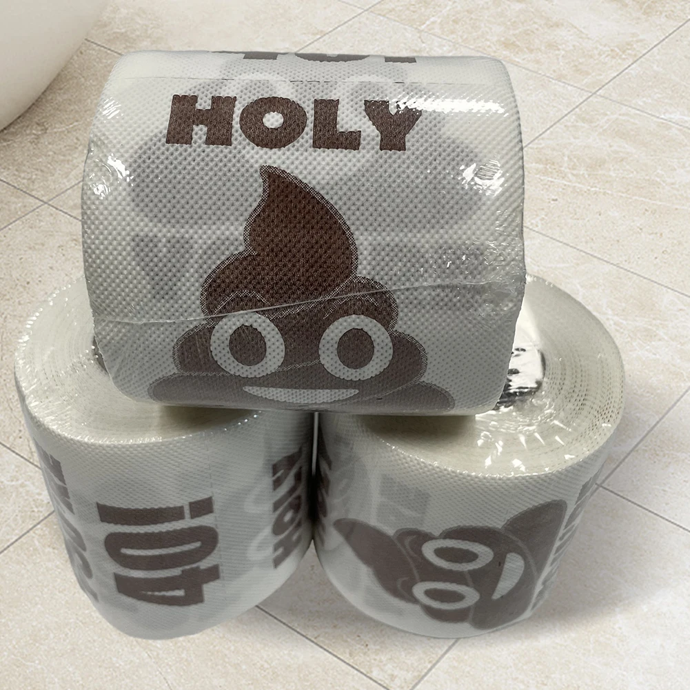 Poop Printed Happy Prank Toilet Paper 30st Birthday Decorations Toilet Paper Holy You're 30 Printed Toilet Paper Party Supplies