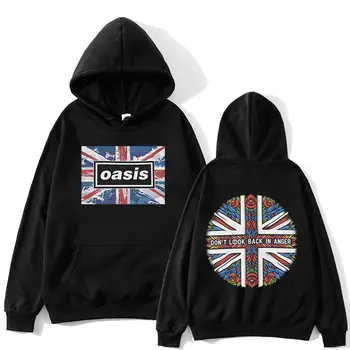 Felpe con cappuccio grafiche O-Oasis, band rock britannica, vintage, da uomo e da donna, moda hip hop, maniche lunghe, pullover oversize 8 best sales felpe con cappuccio di band metal - №5