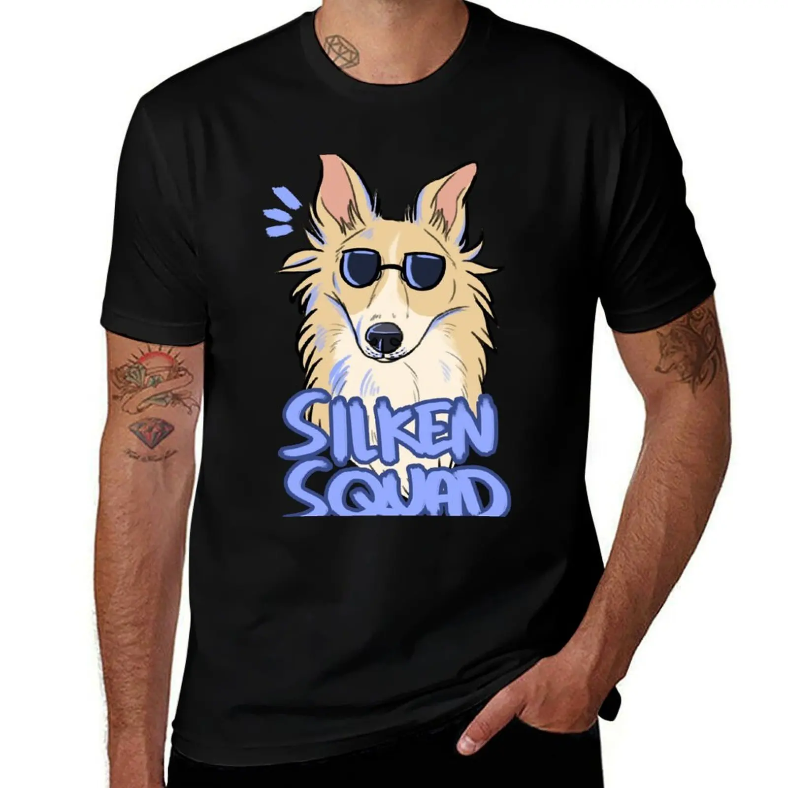 SILKEN SQUAD (gold and white) T-Shirt Street Style Casual Tee Shirt T-Shirt