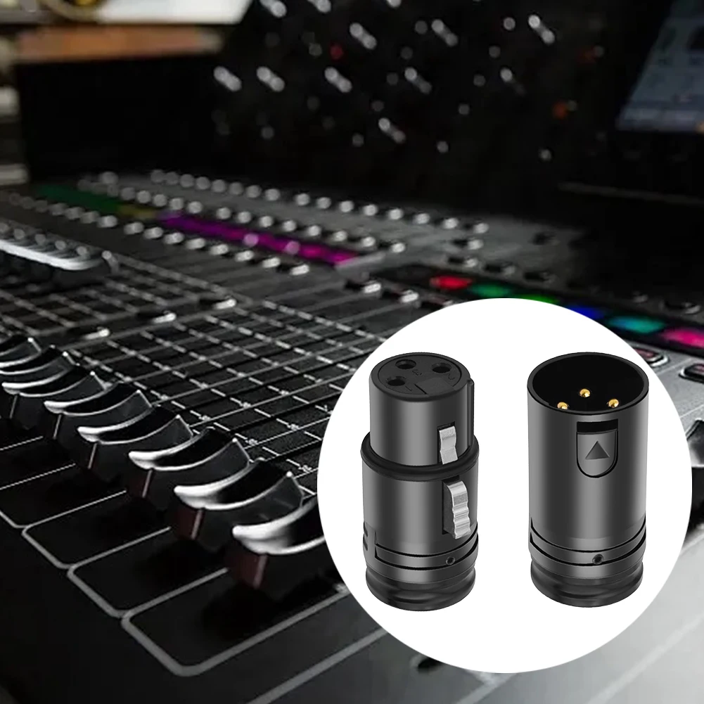 Connecteur de câbles Audio pour Microphone XLR mâle à mâle/femelle à femelle, connecteur à souder XLR à coque noire à 3 broches, Angle droit de 90 degrés