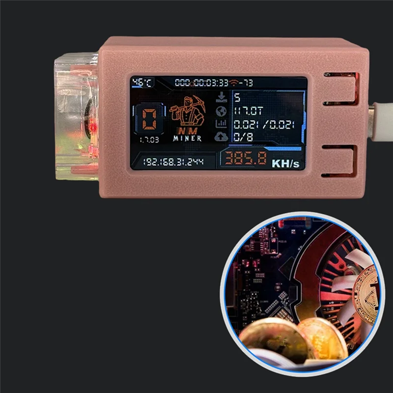 

GW-Nerdminer V2 Pro Max Nmminer 390KH/S Solo Lottery BTC Bitcoin Crypto Mining Hardware System With RGB Cool Fan Nerd Miner