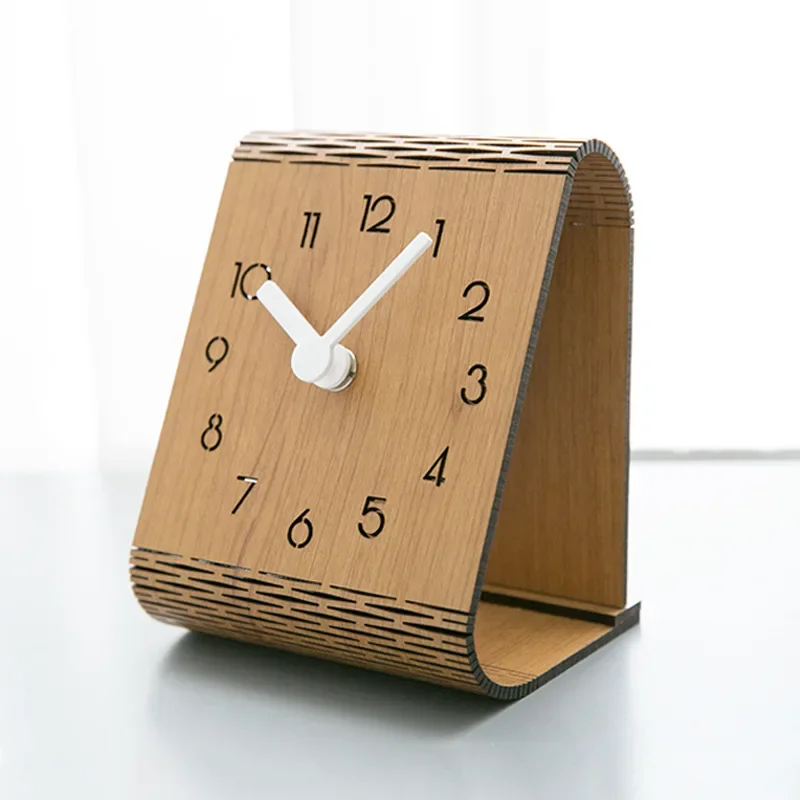 American modern simple desktop clock desktop ornament desk clock bedroom silent pendulum household wall