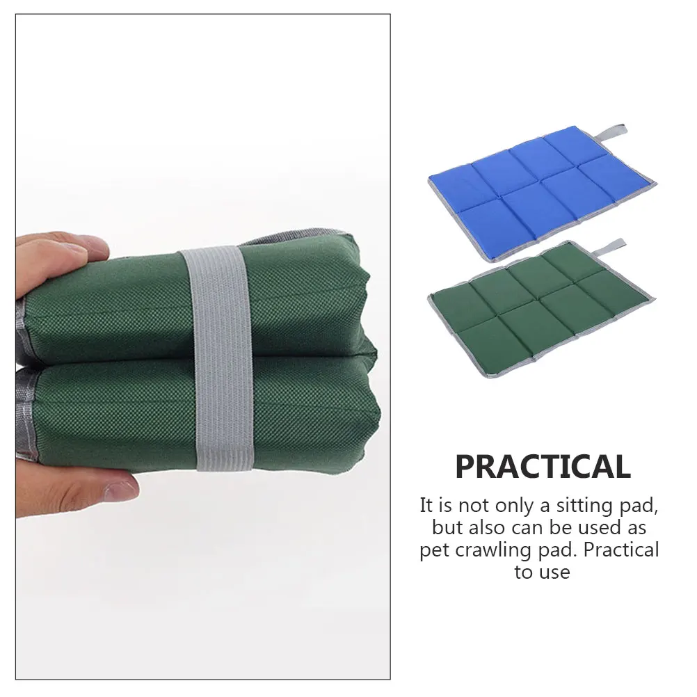 

2pcs Folding Anti Moisture Outdoor Seat Cushions 600D Oxford Cloth Pearl Cotton Picnic Pad Camping Hiking Beach Mat