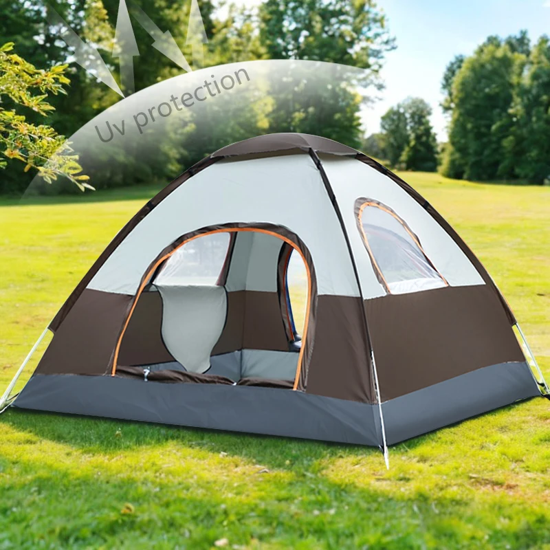 Camping outdoor tent Outdoor 3-4 Person Camping Tent Family outdoor camping tent Wilderness camping Quick setup sunshade tent