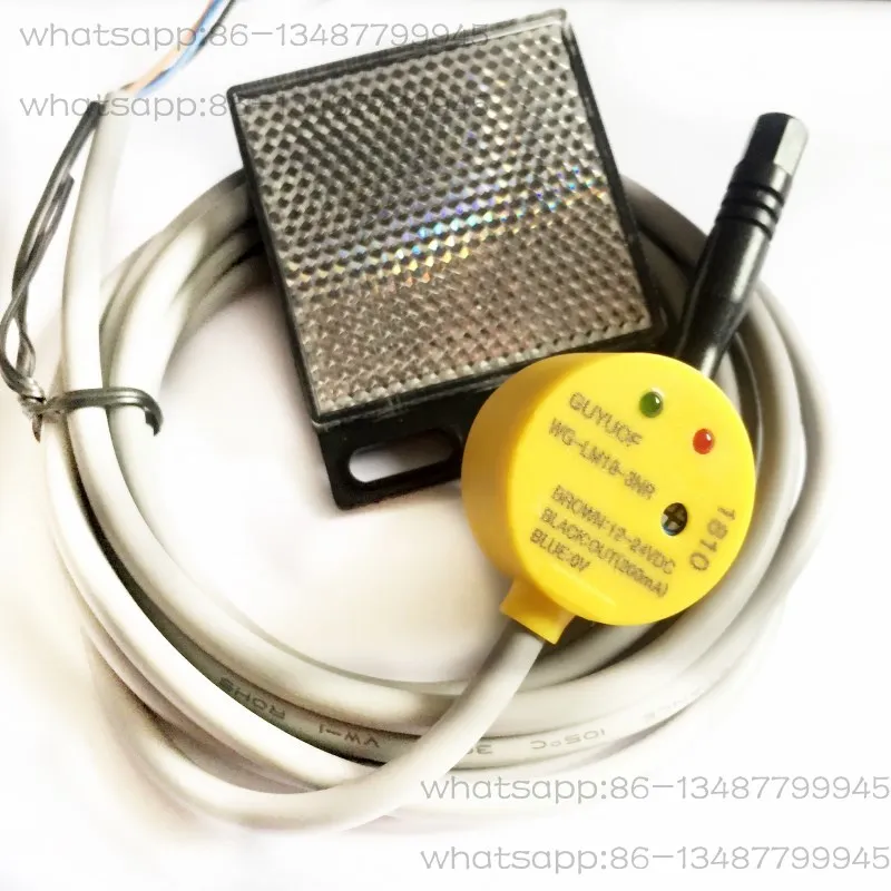 Detection of Plastic Film Transparent Object Photoelectric Sensor Switch Specular Reflection WG-LM18-3NR
