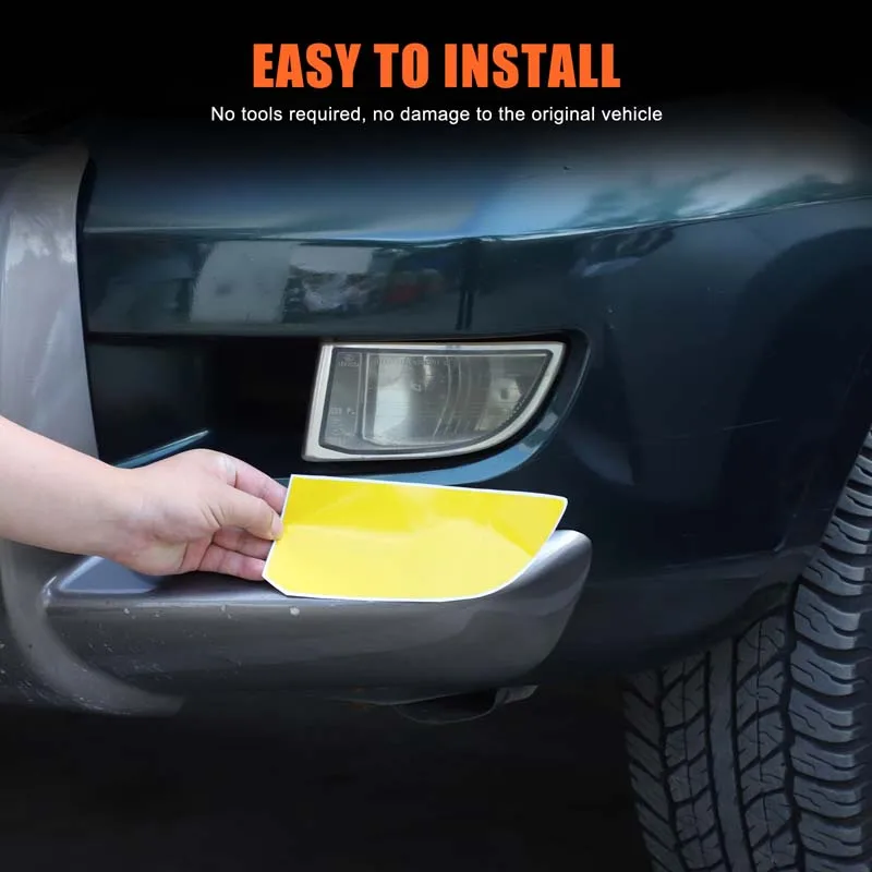 

metyoucar For Toyota Land Cruiser Prado 150 LC150 2003-09 PVC Yellow Car Front Fog Light Sticker Protector Film Car Accessories