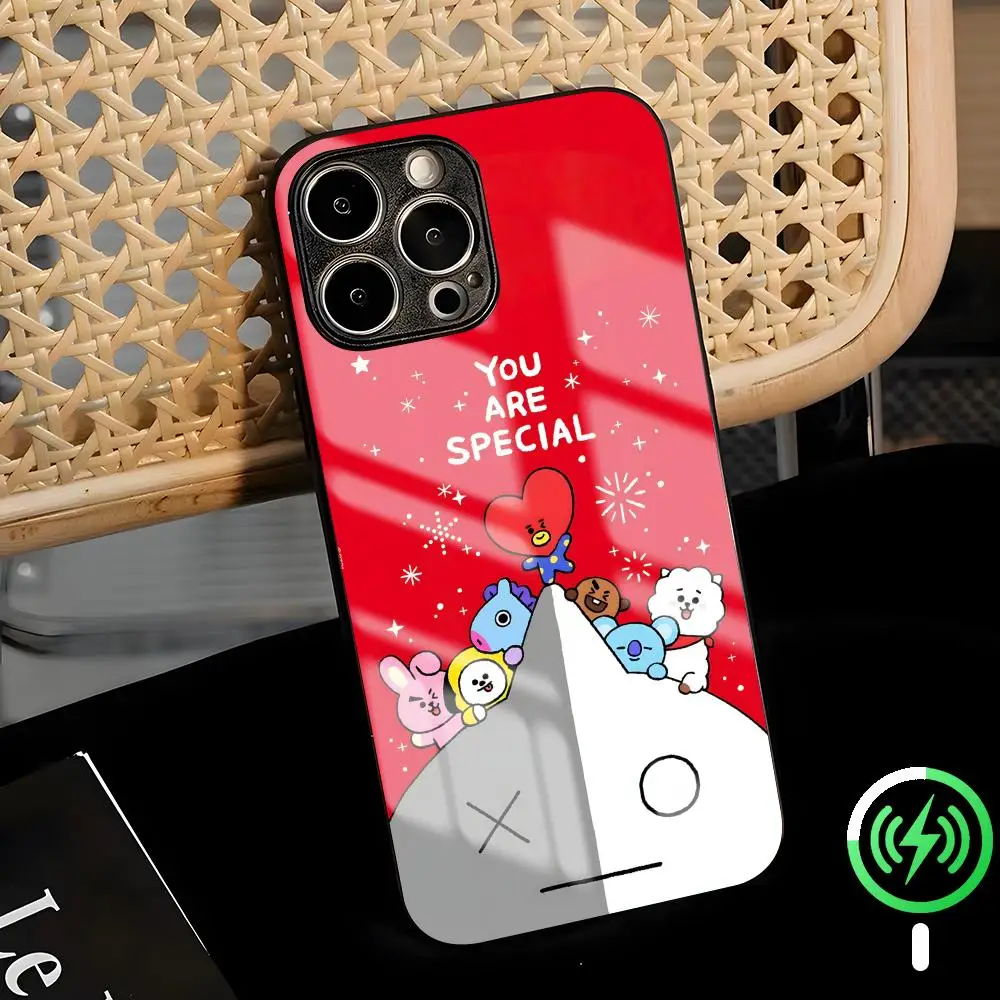 Чехол для телефона KPOP B-BT2-1mascot для iPhone 17 Air, 16, 15, 14, 13, 12, 11 Plus, Mini, Pro, Max, стеклянный магнитный чехол Чехол для телефона KPOP B-BT2-1mascot для iPhone 17 Air, 16, 15, 14, 13, 12, 11 Plus, Mini, Pro, Max, стеклянный магнитный чехол