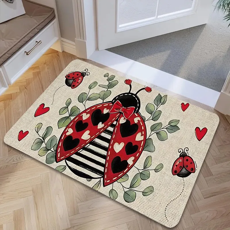 Minimal Line Drawing Three Cats Welcome Print Doormat Cute Animal Decor Rug For Indoor Household Front Entry Doors