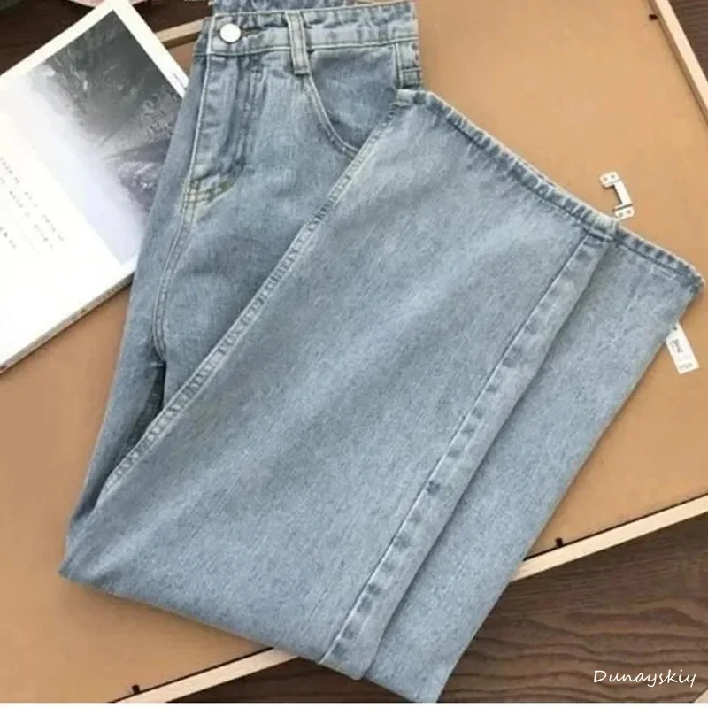 Streetwear High Wait Women's Fashion Jeans Woman Girls Women Wide Leg Pants Women Women Trousers Women Jean Denim Bagge Mom Jean