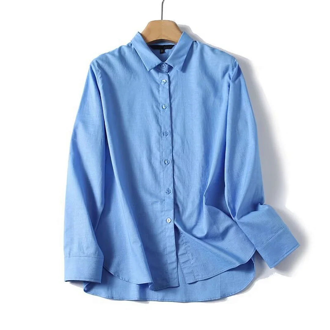 

Maxdutti Japanese Minimalism Summer Spring 30%Linen Shirt 70%Cotton Women's Blouses And Shirt Women's Shirt Tops Woman clothing