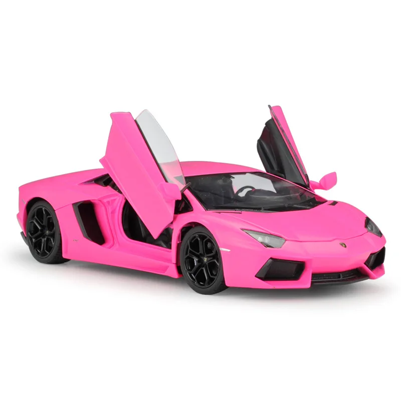 Welly 1:24 Lamborghini Aventador LP700-4 Diecast White Pink Orange Blue Yellow Sport Car High Vehicle Alloy Metal Model Car B532