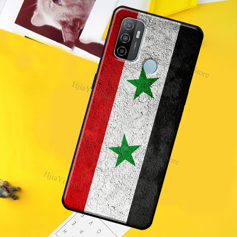 Syria Flag Case For OPPO A5 A9 A53 A31 2020 A1K A3S A5S A83 A91 A52 A72 Find X3 Pro F5 F7 A15 Cover