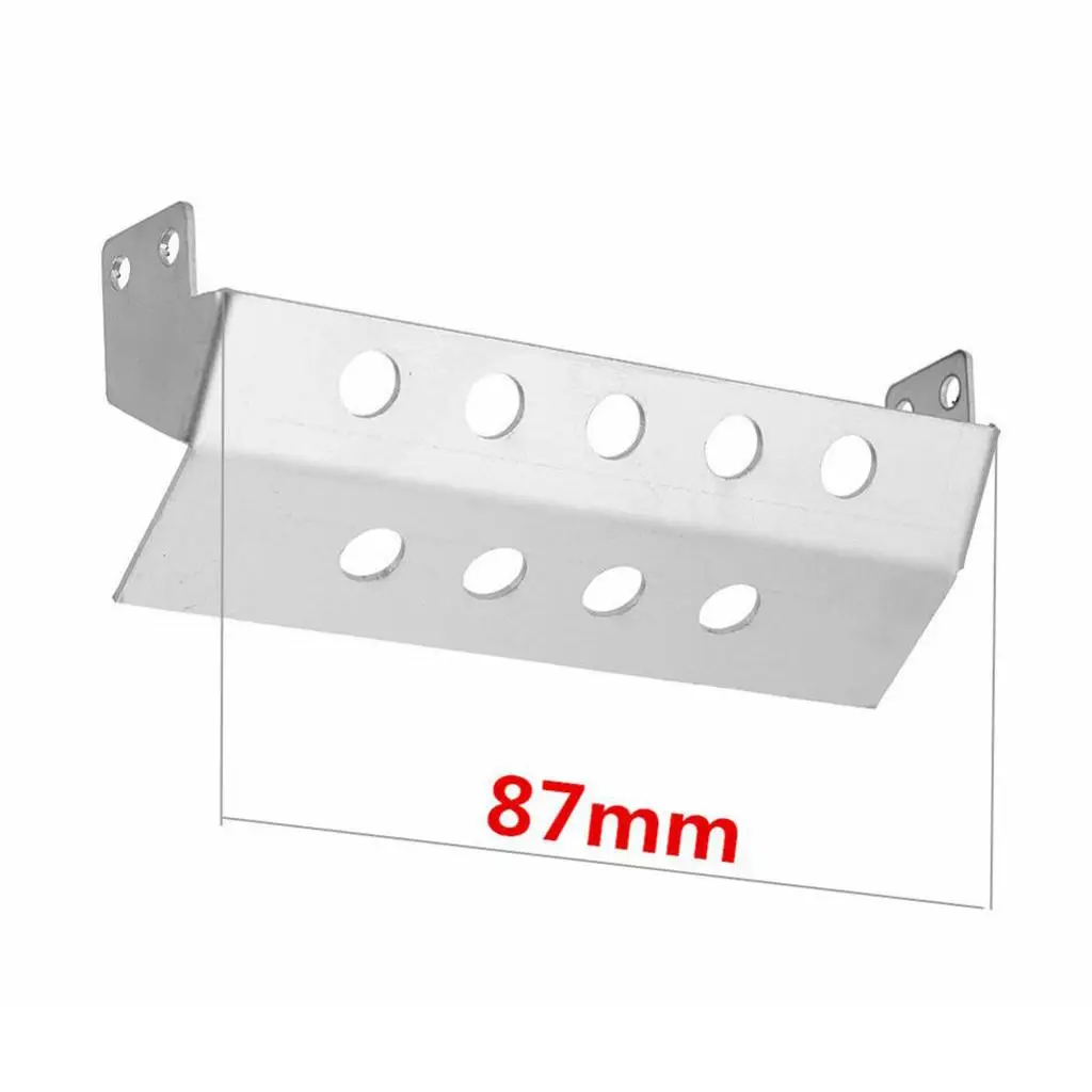 

Silver Stainless Steel Sump Guard Replacement RC Chassis Fin for 1/10 RC Drift Car Defender D90
